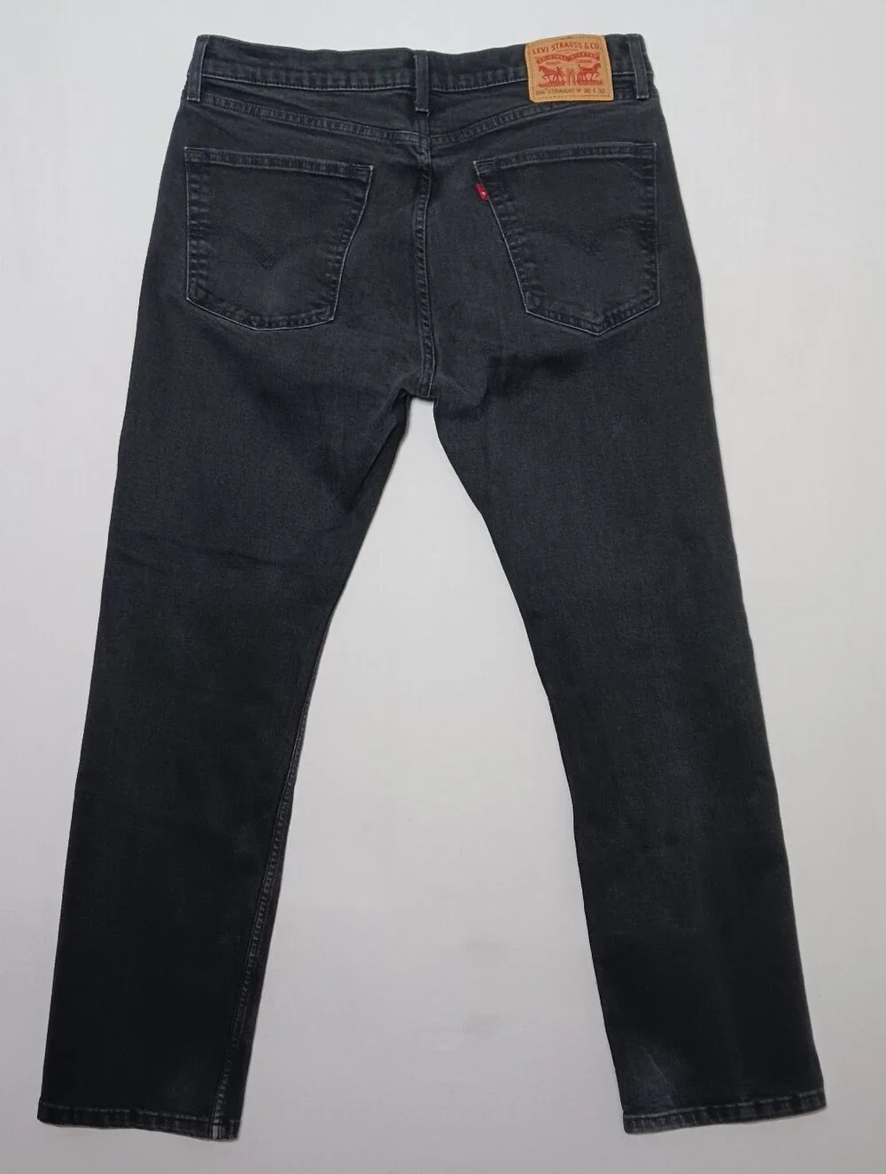 Levi's 506 Mens Comfort Straight Jeans 36X32 Black Denim High Stretch